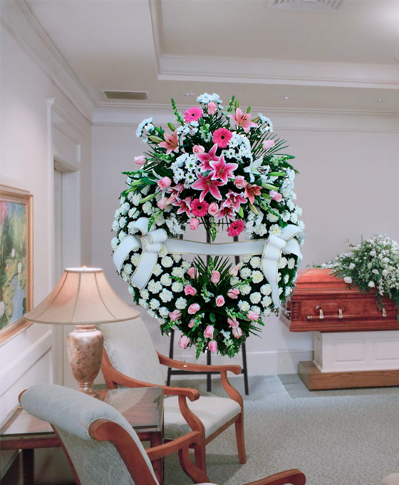 Corona funeraria en Pamplona