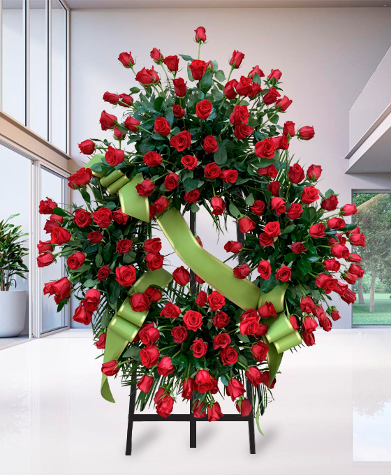 Corona de flores para difuntos de Pamplona