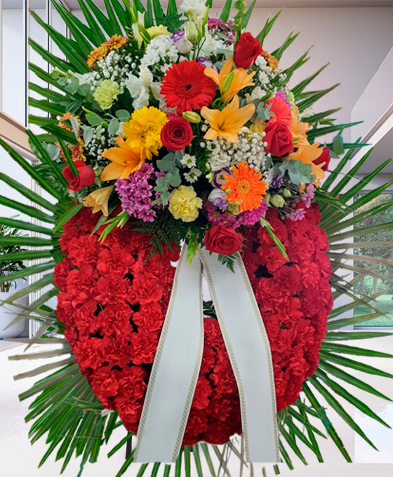 Corona de flores para difuntos de Pamplona